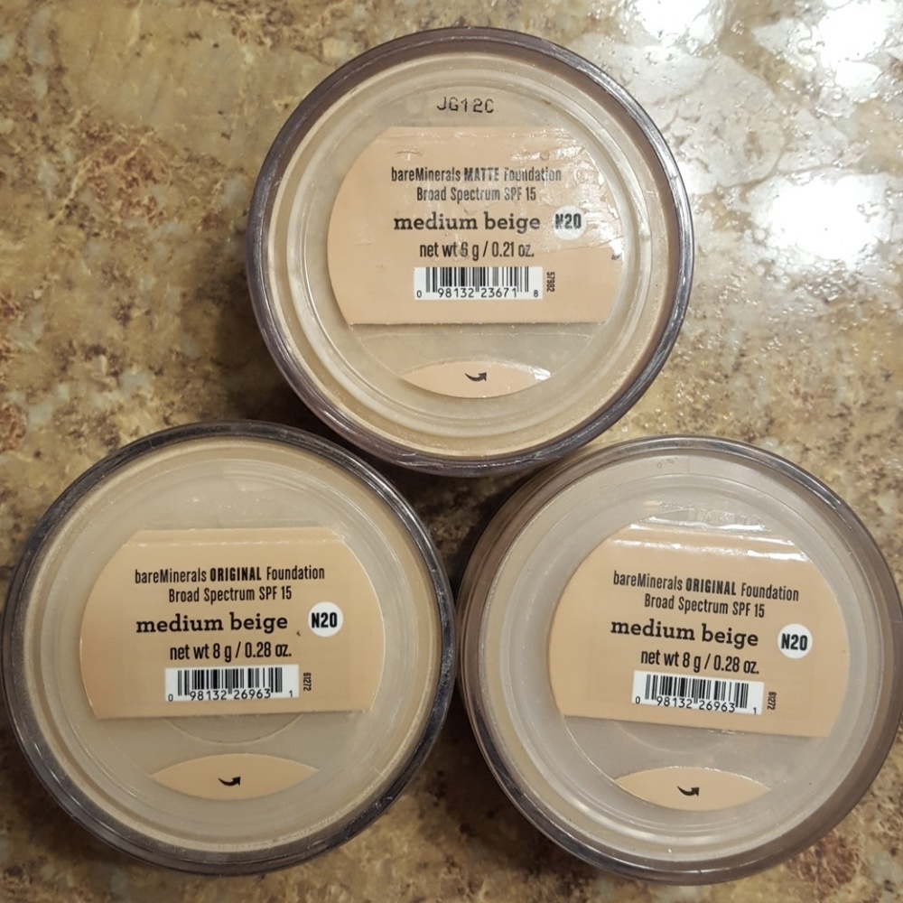 Bare Minerals N20 Medium Beige Original and Matte